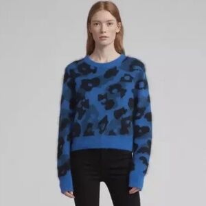 Rag & Bone Leopard-Print Mohair-Blend Sweater